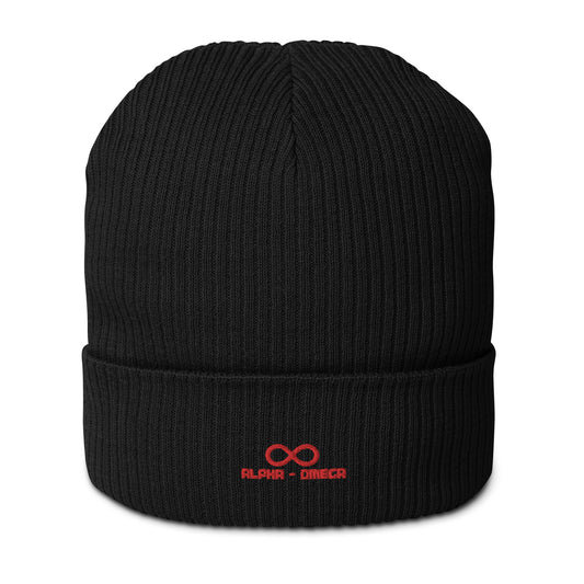 ** Infinti ** Organic ribbed beanie Red Design