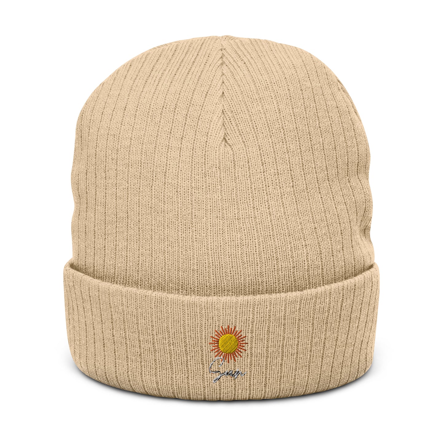 ** Sun ** Ribbed knit beanie