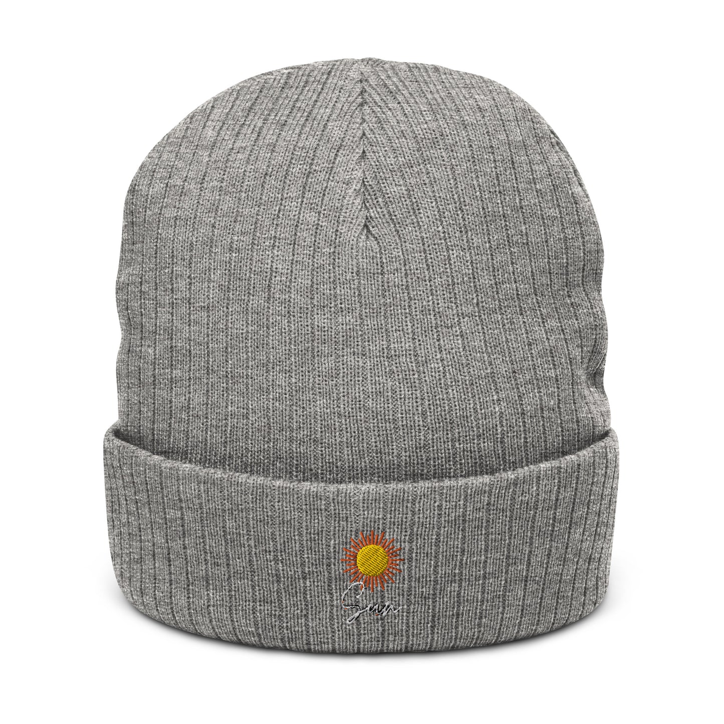 ** Sun ** Ribbed knit beanie