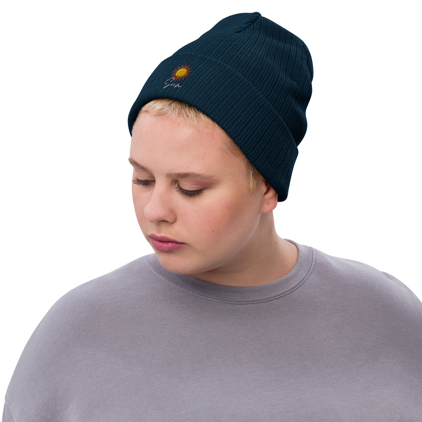 ** Sun ** Ribbed knit beanie