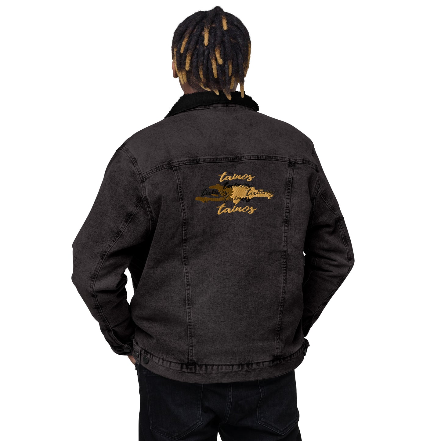 **Soy Taino** Unisex denim sherpa jacket