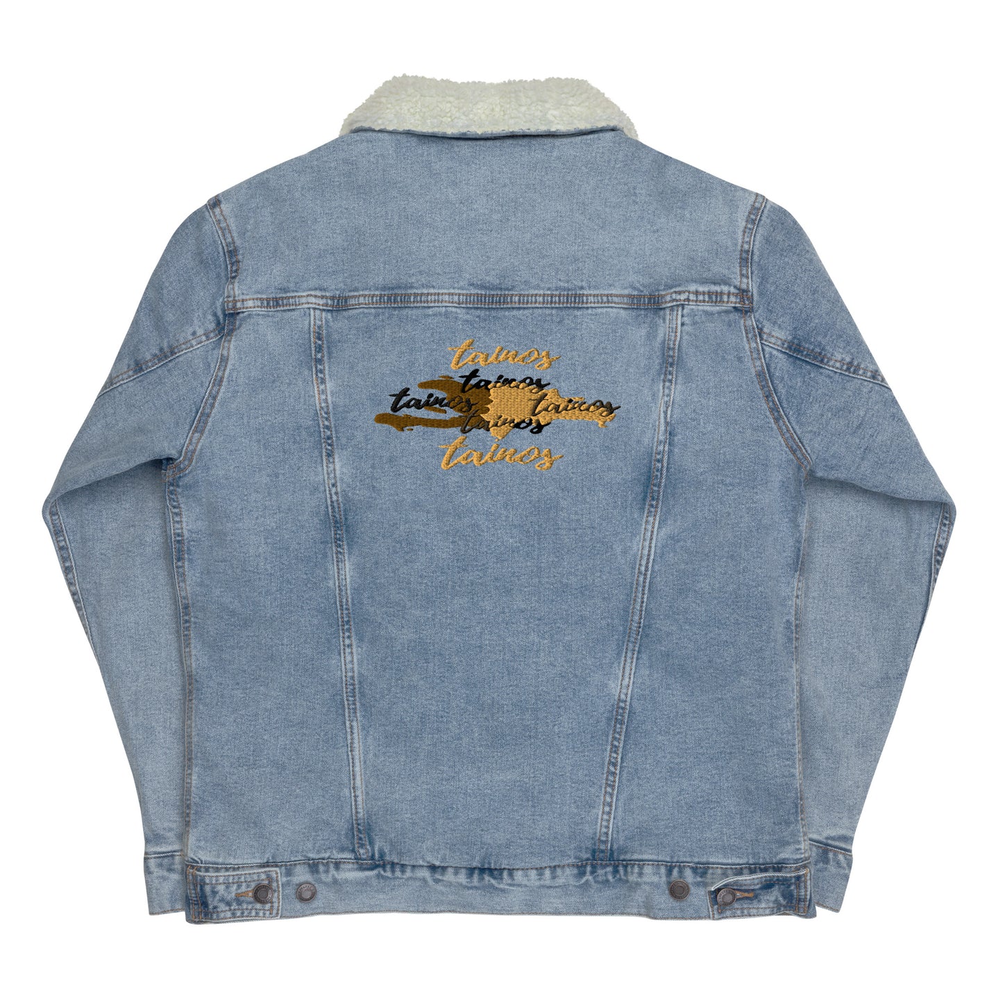 **Soy Taino** Unisex denim sherpa jacket