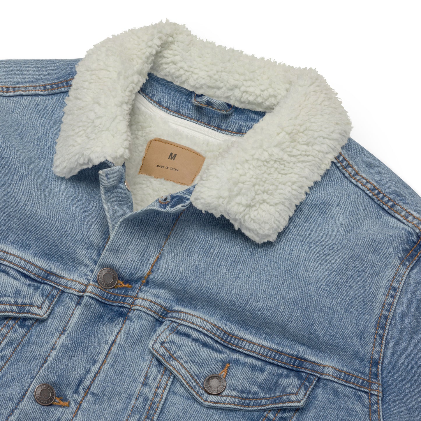 **Soy Taino** Unisex denim sherpa jacket